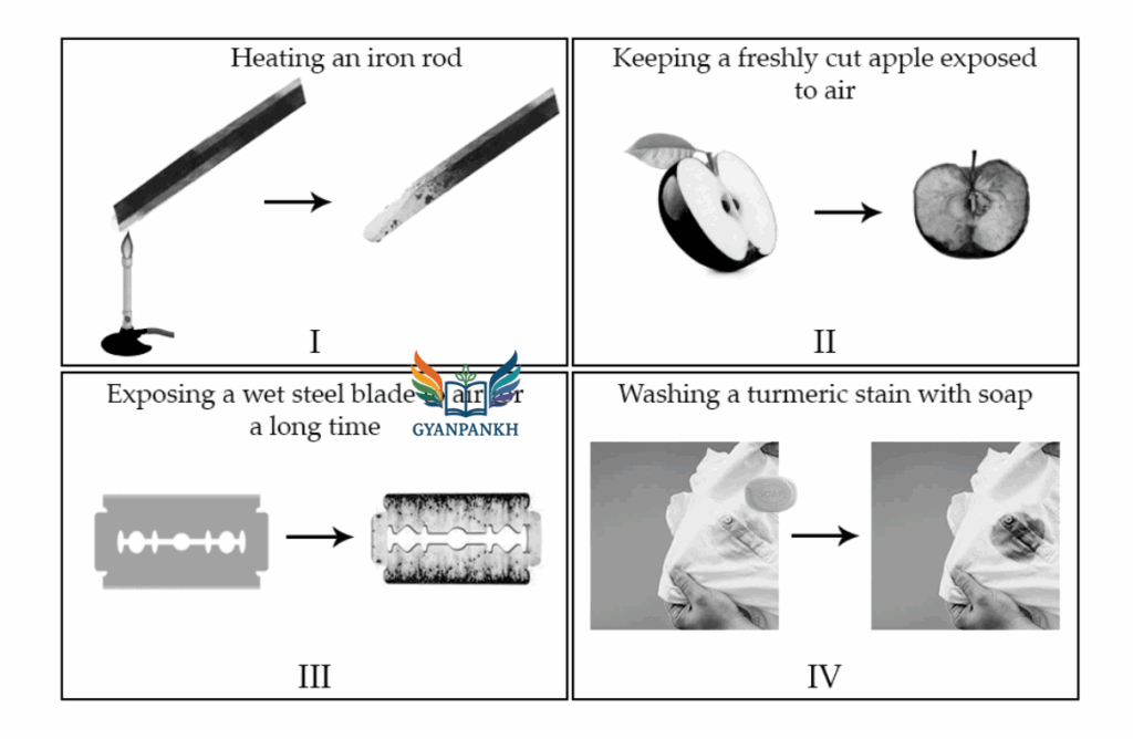 The picture shows some changes that take place around us: