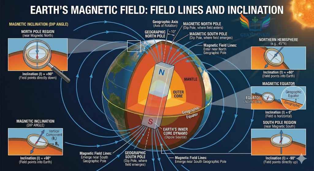 Earth Magnetic Field Study with Compass & Galvanometer